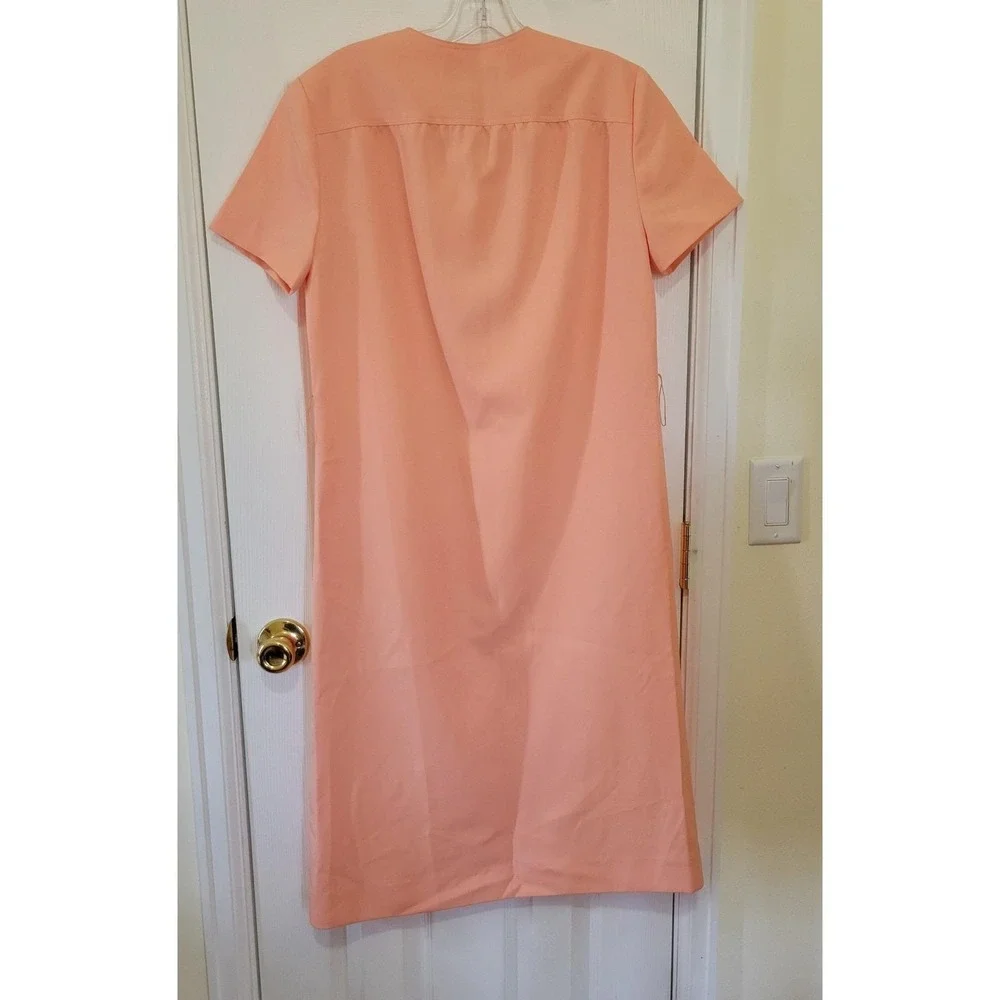 Vintage Edith Flagg California Peach‎ Dress Jacket Set Belt Size 10 AS IS